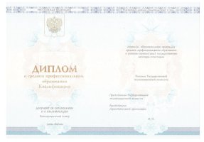 Диплом колледжа 2014 - 2019 в Березниках